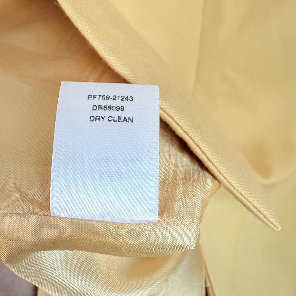 Vintage Pendleton Peak Lapel Butter Yellow Blazer Suit Jacket Size 8 Petite Wool - Picture 7 of 8